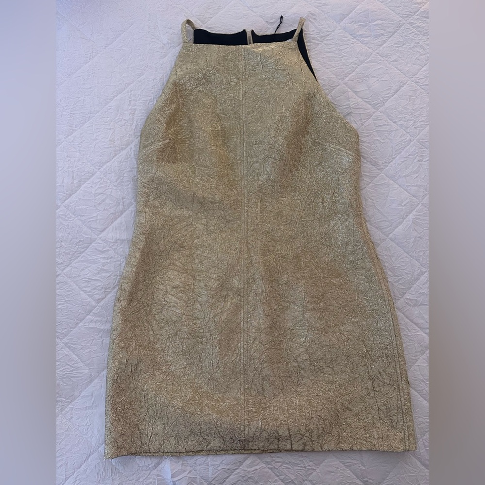 Zara Gold Mini Dress - Picture 4 of 6